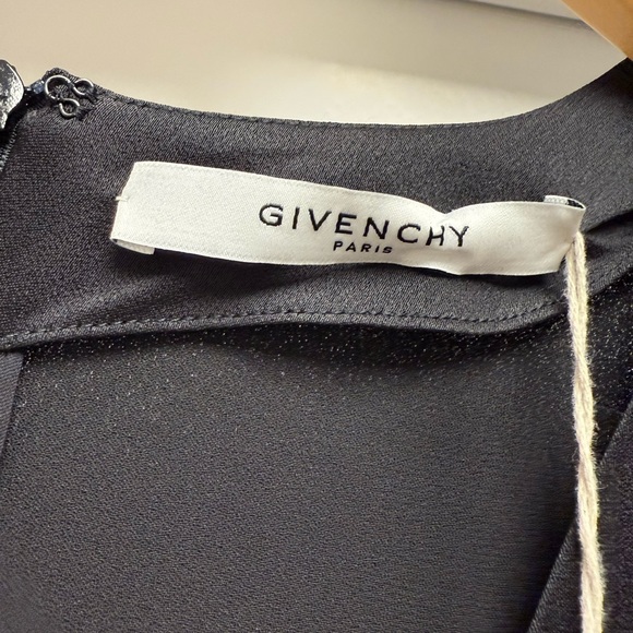 Givenchy Black Satin Long Sleeve Mini Dress - Picture 5 of 7